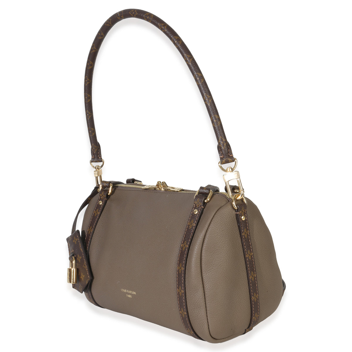 Louis Vuitton Smoke Grey Calfskin Monogram Canvas Express PM Handbag sv
