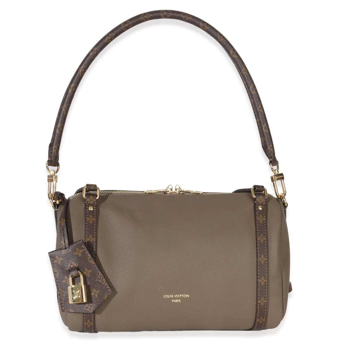 Smoke Grey Calfskin Monogram Canvas Express PM