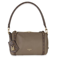 Smoke Grey Calfskin Monogram Canvas Express PM