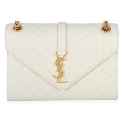 Crema Soft Grain De Poudre Medium Triquilt Monogram Satchel