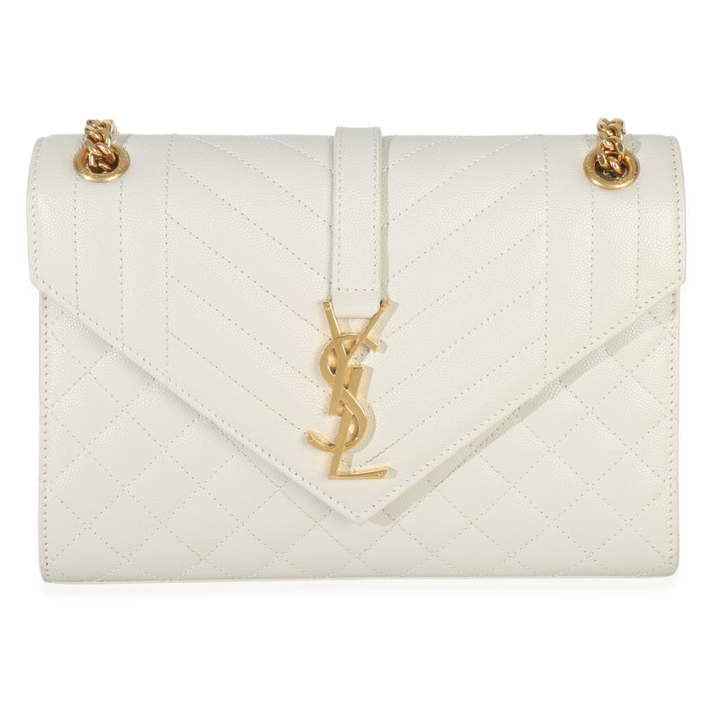 Crema Soft Grain De Poudre Medium Triquilt Monogram Satchel