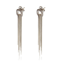 David Yurman Sterling Silver Diamond Fringe Earrings sv