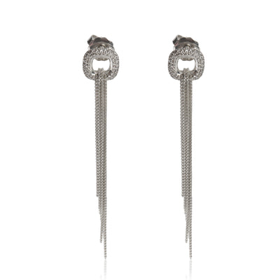 Sterling Silver Diamond Fringe Earrings