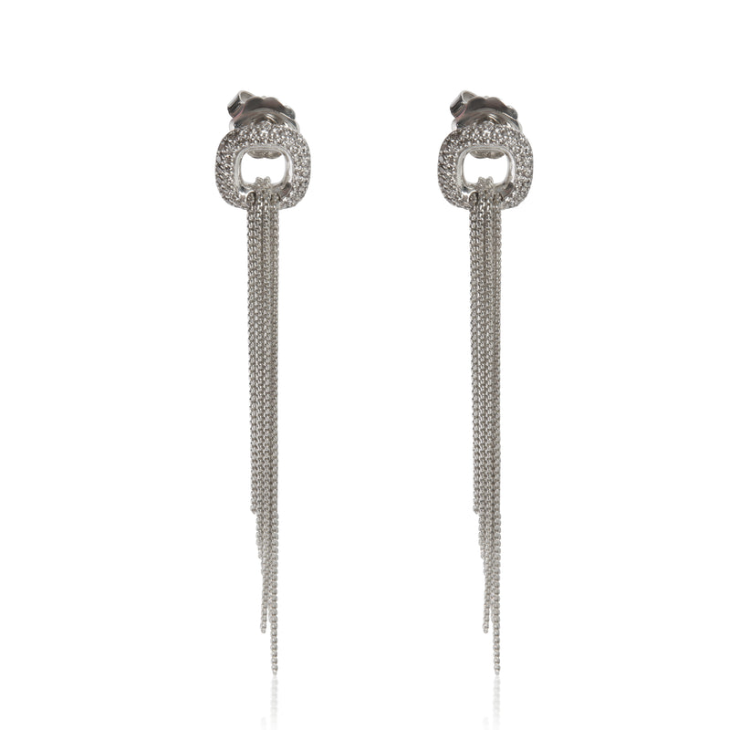Sterling Silver Diamond Fringe Earrings