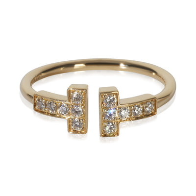 Yellow Gold Diamond Tiffany T Wire Ring
