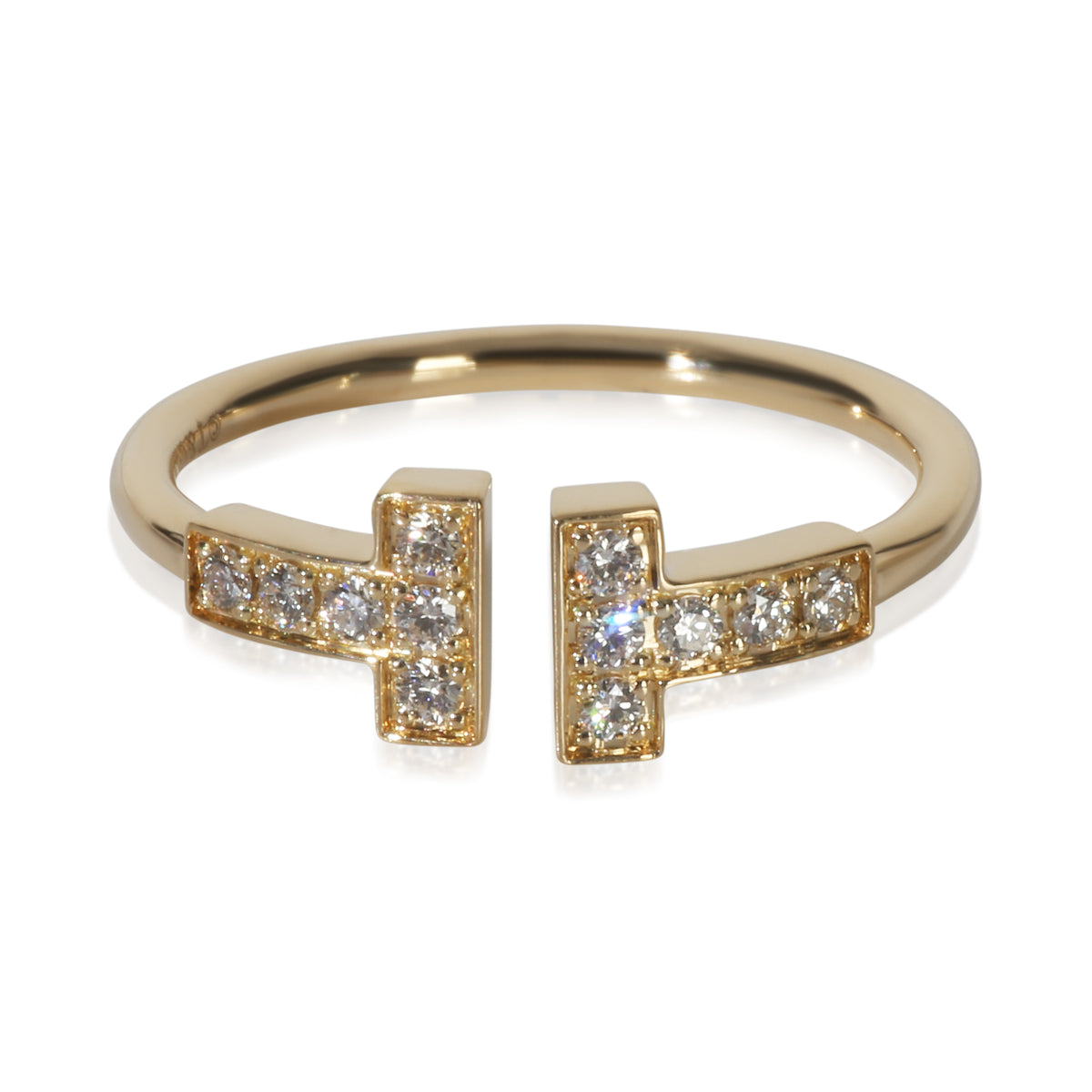 Yellow Gold Diamond Tiffany T Wire Ring