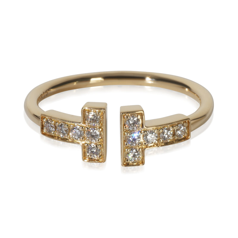 Yellow Gold Diamond Tiffany T Wire Ring