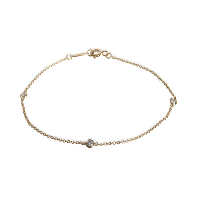Tiffany & Co. Yellow Gold Diamond Elsa Peretti Diamond By The Yard Bracelet fv