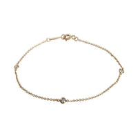 Tiffany & Co. Yellow Gold Diamond Elsa Peretti Diamond By The Yard Bracelet fv