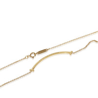 Tiffany & Co. Yellow Gold Diamond Small Model Tiffany T Necklace pv