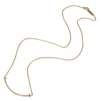 Yellow Gold Diamond Small Model Tiffany T Necklace