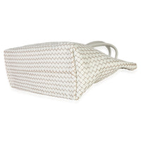 Bottega Veneta White Nappa Intrecciato Medium Cabat Handbag box