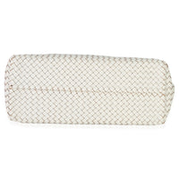 Bottega Veneta White Nappa Intrecciato Medium Cabat Handbag stamp