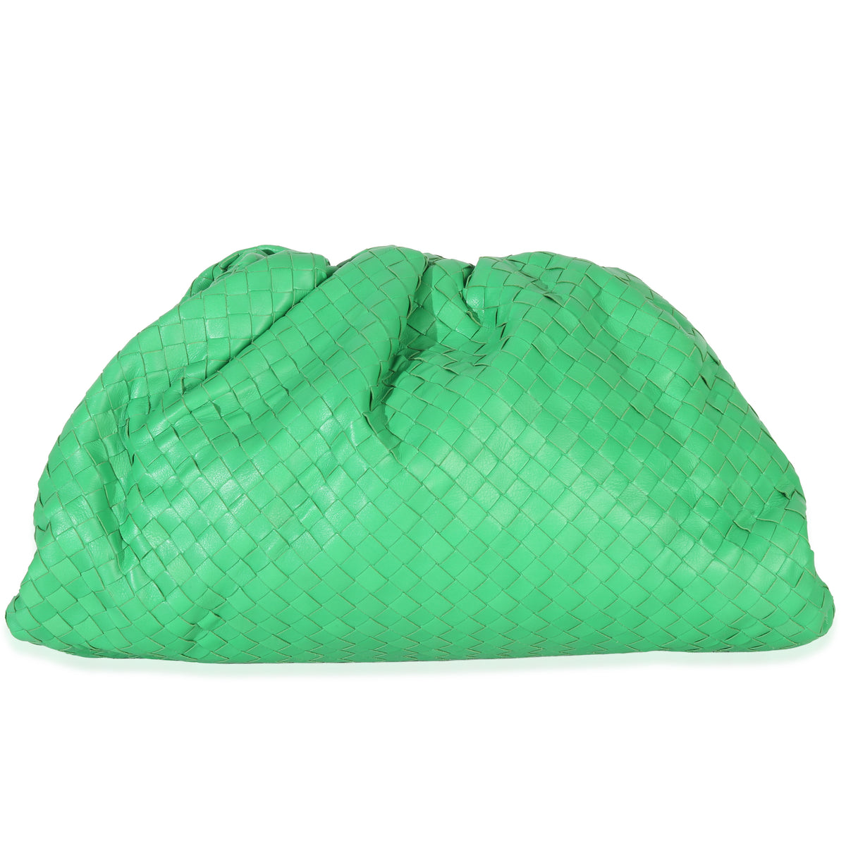 Bottega Veneta Parakeet Nappa Intrecciato Maxi Pouch Handbag fv