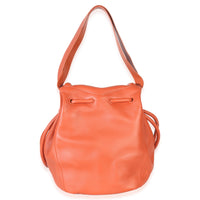 Bottega Veneta Orange Calfskin Beak Tote Handbag bv