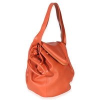 Bottega Veneta Orange Calfskin Beak Tote Handbag pv