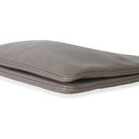 Prada Grey Calfskin Enameled Metal Triangle Crossbody Bag Handbag box