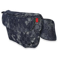 Gucci Navy GG Floral Canvas Belt Bag Handbag sv