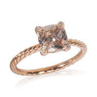 David Yurman Rose Gold Morganite and Diamond Chatelaine Ring av