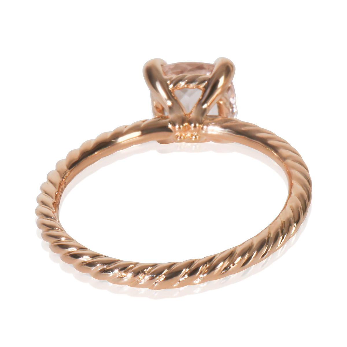 David Yurman Rose Gold Morganite and Diamond Chatelaine Ring bv