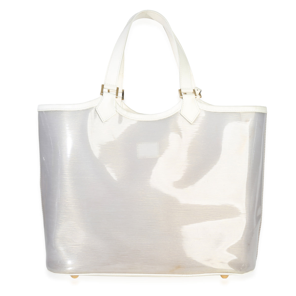 Louis Vuitton White Epi Plage Vinyl Lagoon Bay Tote Handbag stamp