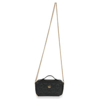 Gucci Black GG Star Embossed Calfskin Mini GG Chain Bag Handbag clasp