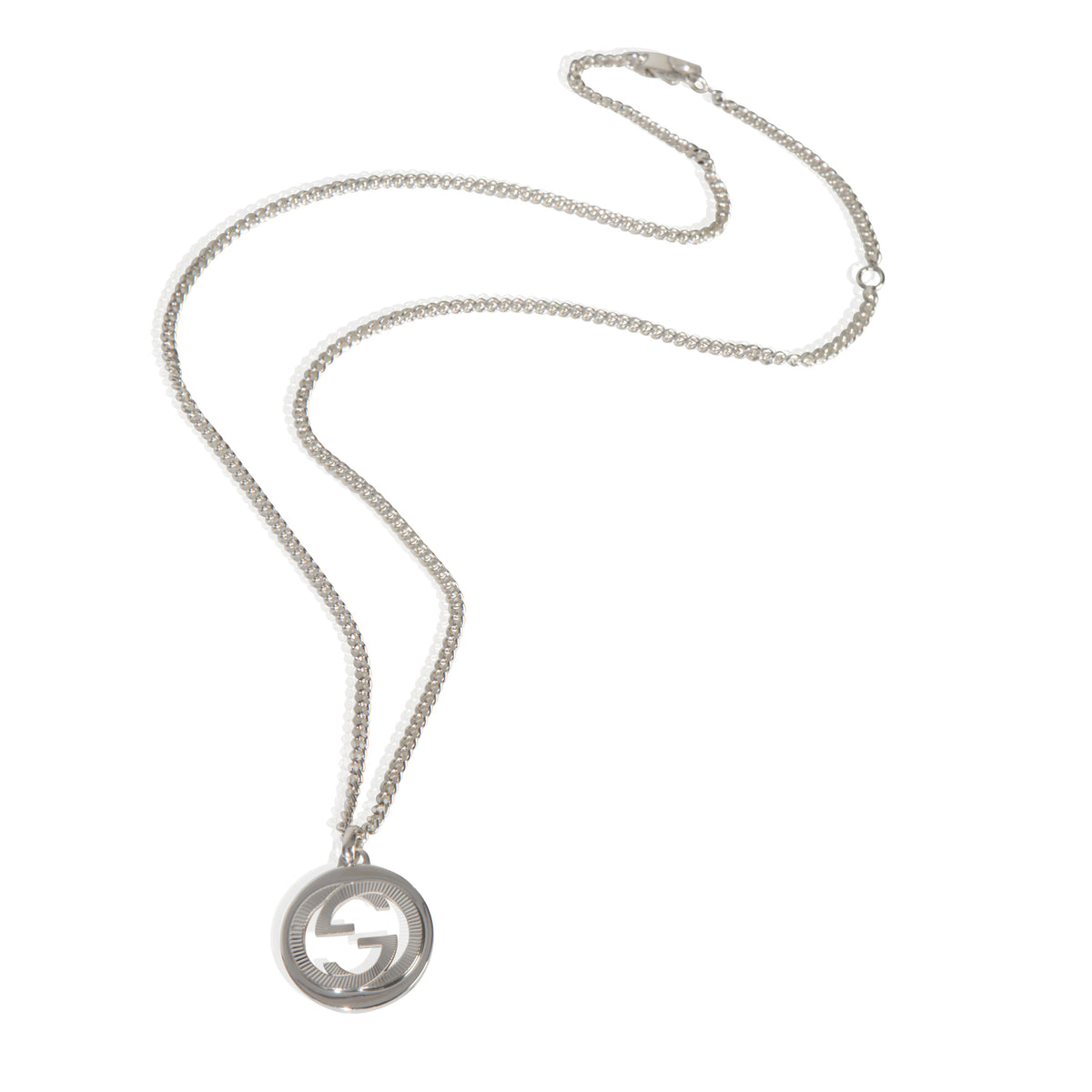 Sterling Silver  GG Groove Pendant