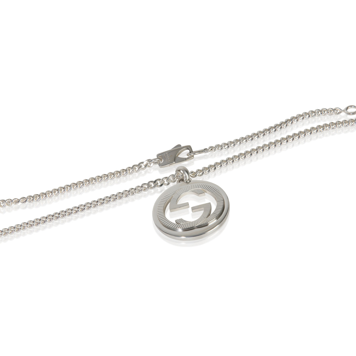 Sterling Silver  GG Groove Pendant