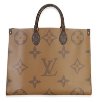 Louis Vuitton Reverse Monogram Canvas Onthego GM Handbag fv