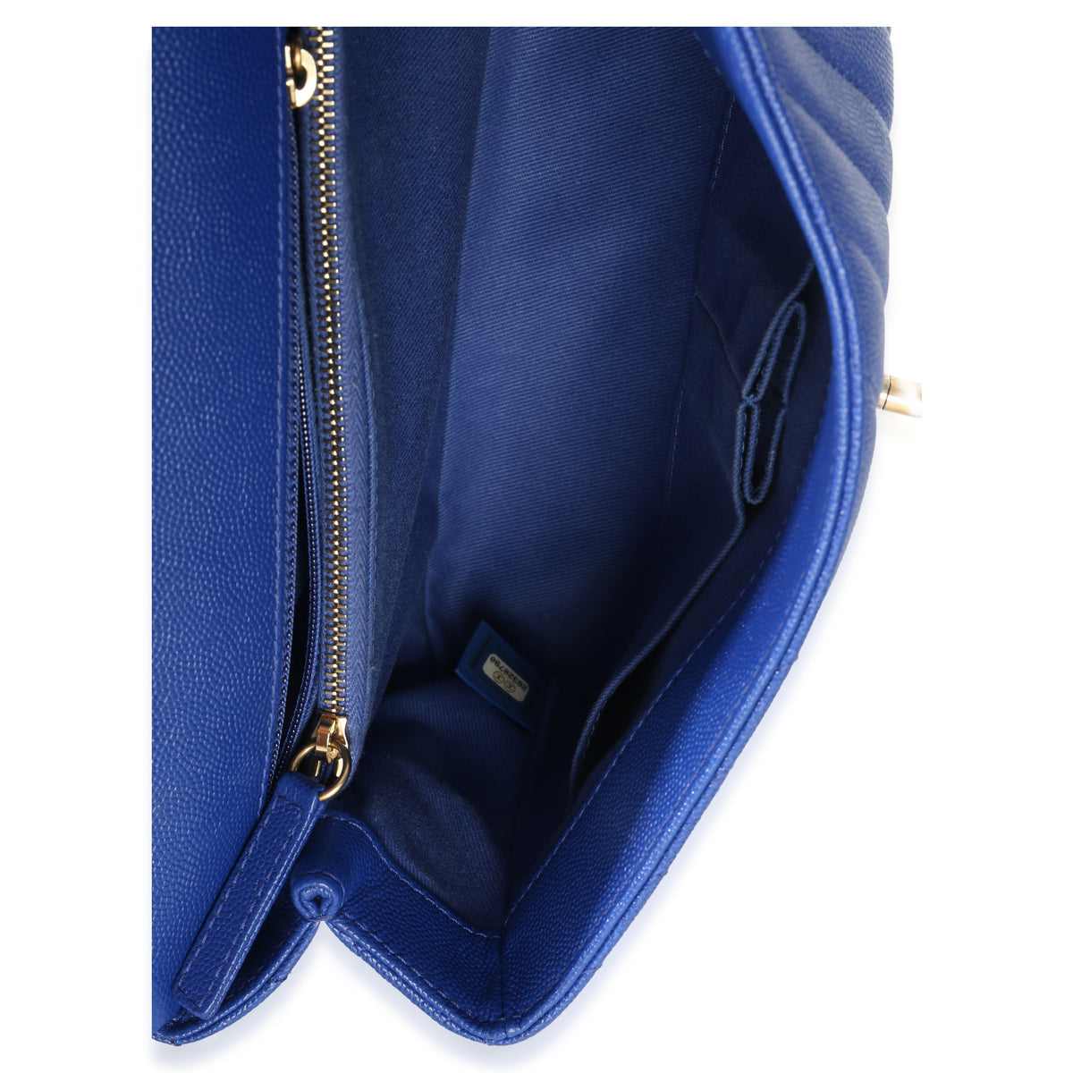 Chanel Blue Chevron Medium Coco Top Handle Bag Handbag ad1
