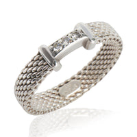 Sterling Silver Diamond Somerset Mesh Ring