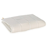 Bottega Veneta White Nappa Maxi Intrecciato Zip Around Wallet Handbag clasp
