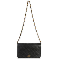 Chanel Vintage 24k Black Quilted Lambskin Full Flap Bag Handbag av