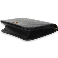 Chanel Vintage 24k Black Quilted Lambskin Full Flap Bag Handbag box
