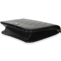 Chanel Vintage 24k Black Quilted Lambskin Full Flap Bag Handbag box