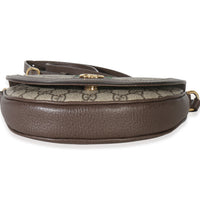 Gucci Beige GG Supreme Canvas Ophidia GG Curved Flap Bag Handbag stamp