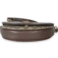 Gucci Beige GG Supreme Canvas Ophidia GG Curved Flap Bag Handbag stamp