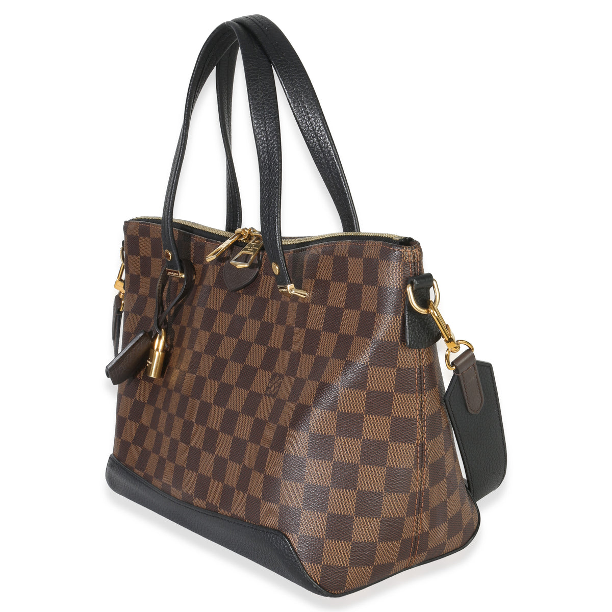 Louis Vuitton Black Damier Ebene Canvas Hyde Park Handbag sv
