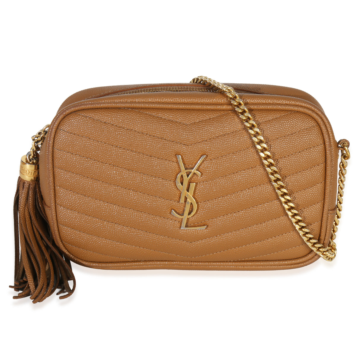 Dark Natural Grain De Poudre Matelasse Mini Lou Camera Bag