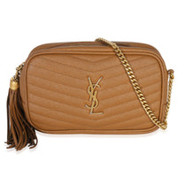 Dark Natural Grain De Poudre Matelasse Mini Lou Camera Bag