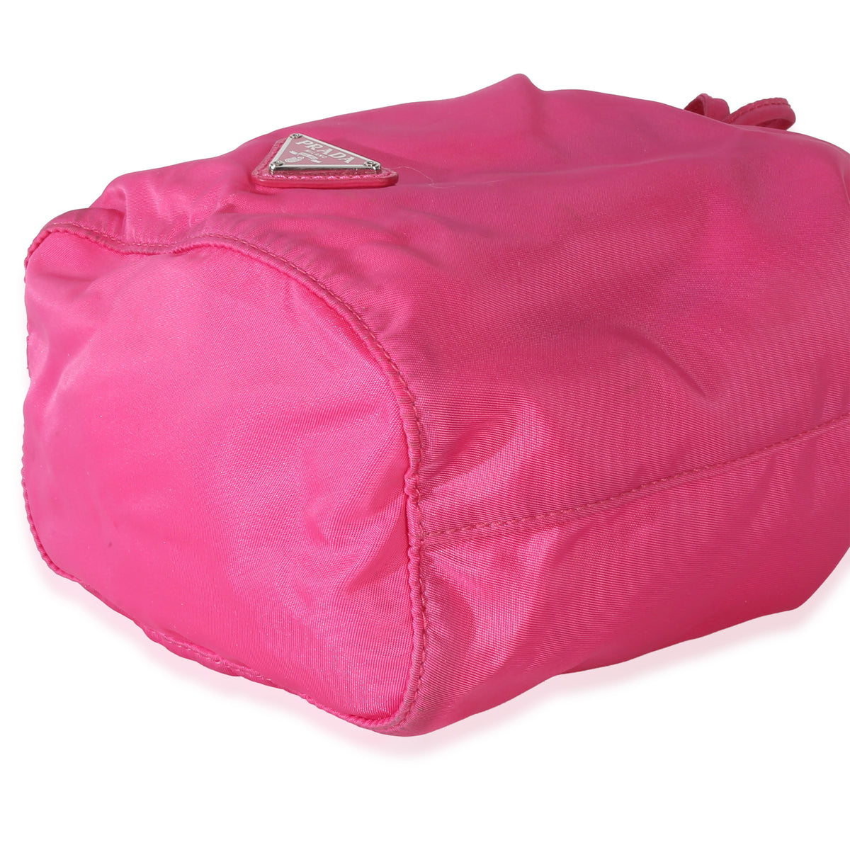 Prada Pink Tessuto Logo Drawstring Pouch Handbag box