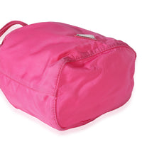 Prada Pink Tessuto Logo Drawstring Pouch Handbag clasp