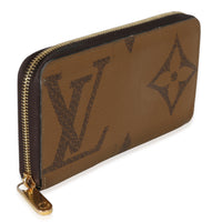 Louis Vuitton Giant Reverse Monogram Canvas Zippy Wallet Handbag pv
