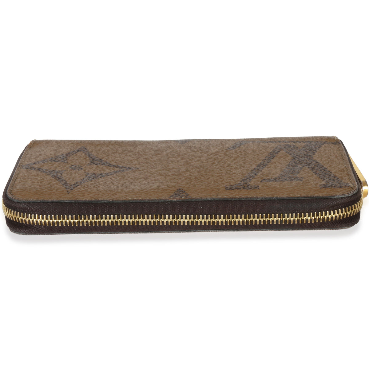 Louis Vuitton Giant Reverse Monogram Canvas Zippy Wallet Handbag stamp