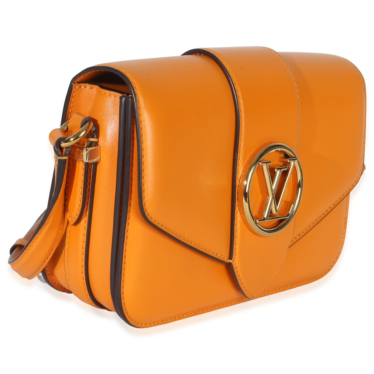 Louis Vuitton Summer Gold Smooth Calfskin LV Pont 9 Handbag pv