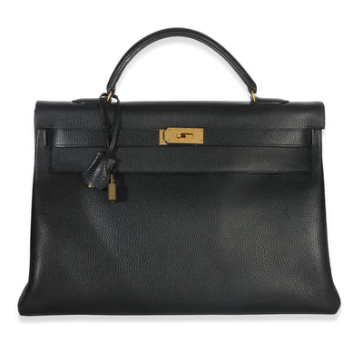 Vintage Black Ardennes Retourne Kelly 40 GHW