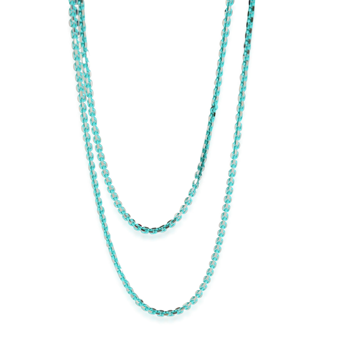 Tiffany & Co. Sterling Silver  Thick Sparkle Chain Necklace fv