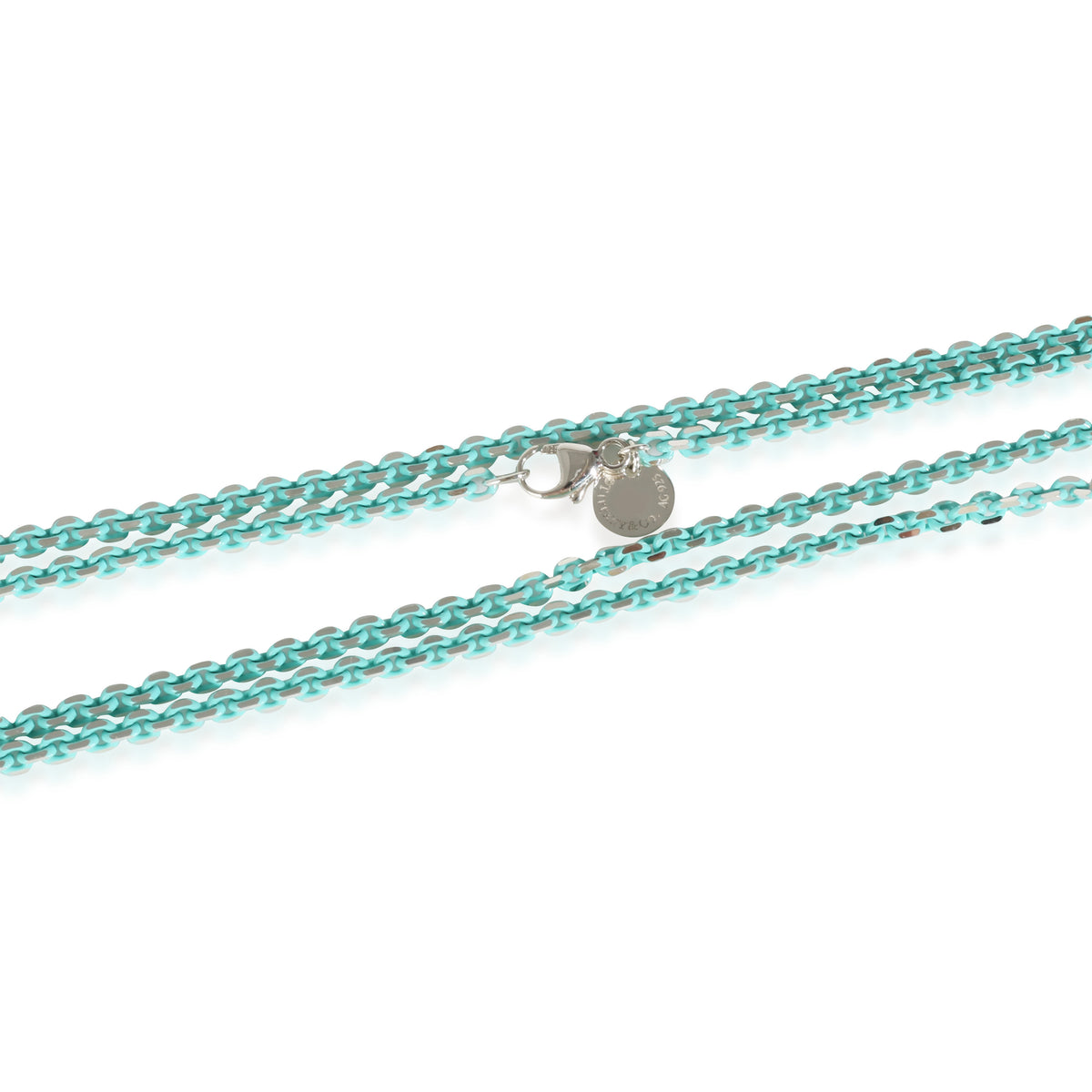 Tiffany & Co. Sterling Silver  Thick Sparkle Chain Necklace clasp