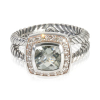 Sterling Silver Prasiolite and Diamond Petite Albion Ring