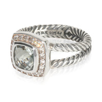 Sterling Silver Prasiolite and Diamond Petite Albion Ring